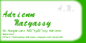 adrienn matyassy business card